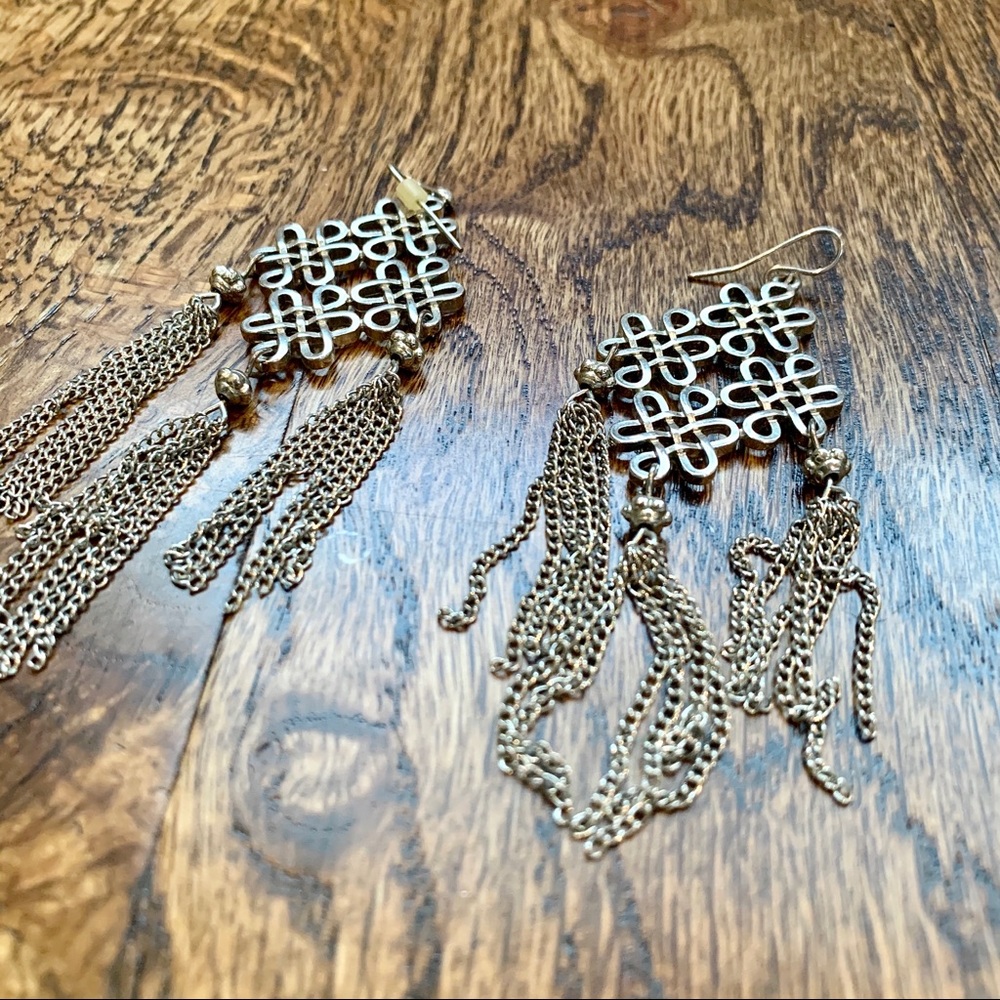 2 Pairs Silver Statement Earring Bundle - image 5